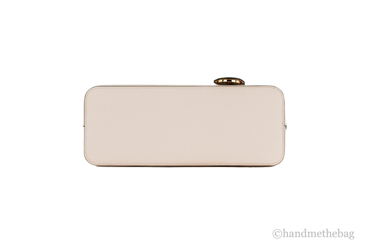 Michael Kors Jet Set Travel Medium Powder Blush Leather Dome X Cross Satchel Bag